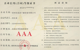 Enterprise credit rating certificate