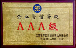 2001 Enterprise Credit Rating Certificate